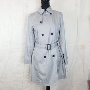 Banana Republic gray belted raincoat
